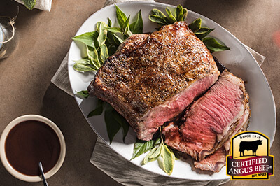 Strip Roast with Red Wine Reduction Sauce recipe provided by the Certified Angus Beef® brand.