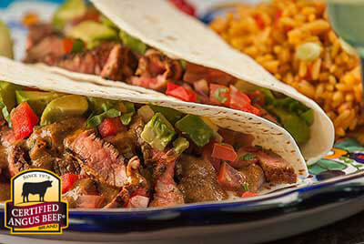 Tri-Tip Soft Tacos with Peruvian-Style Hot Sauce  recipe provided by the Certified Angus Beef® brand.