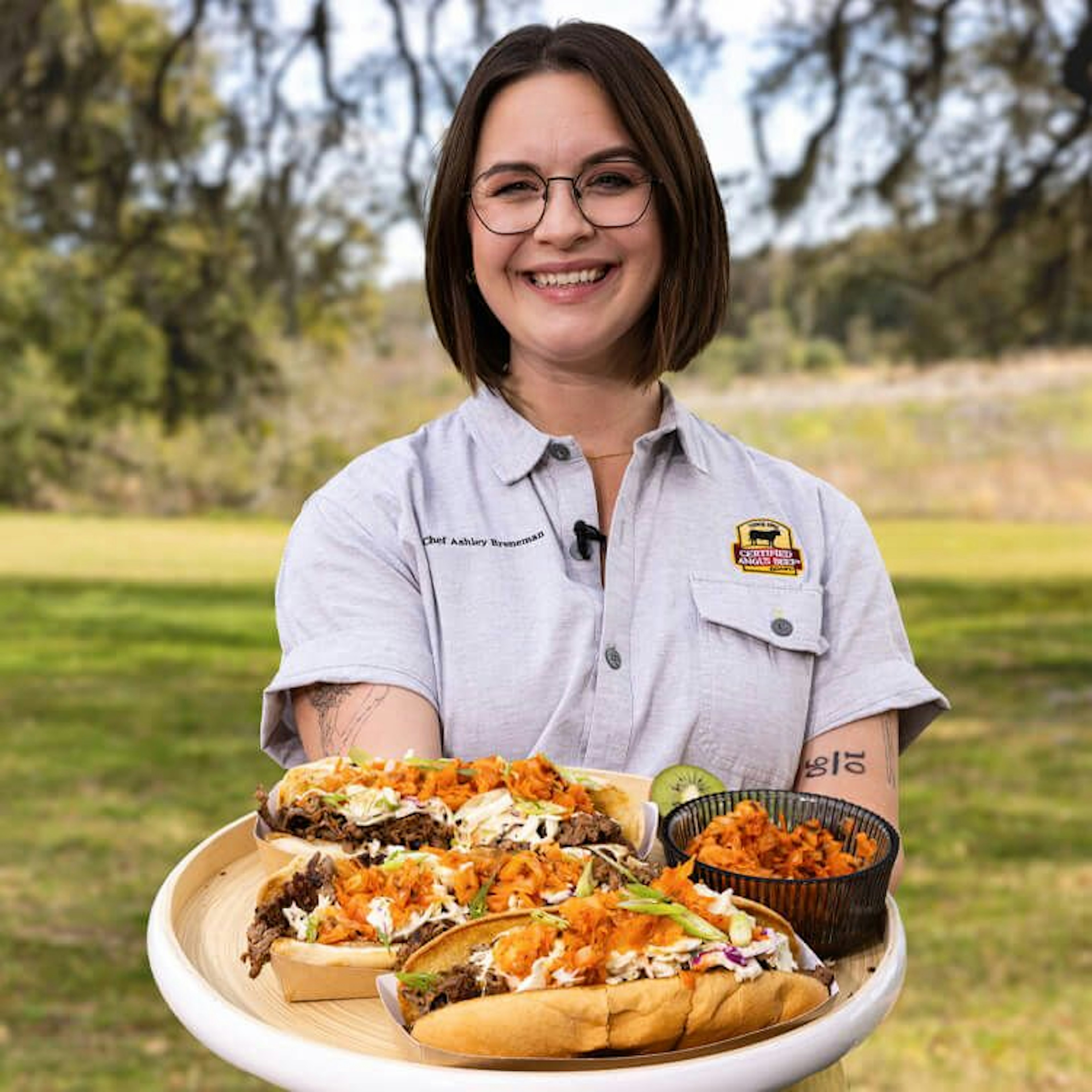 Chef Ashley with Bulgogi Hoagies