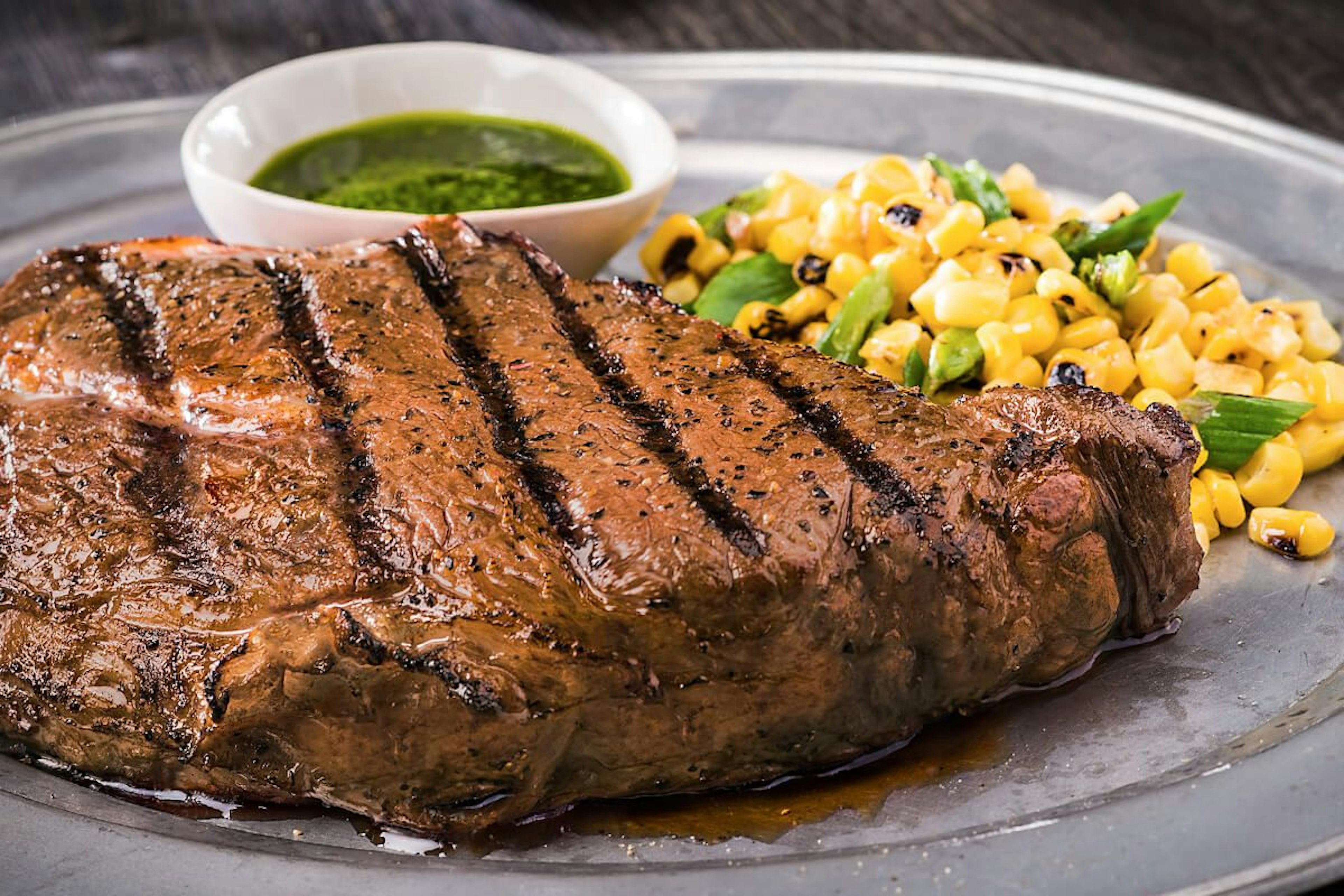 Grilled Ribeye with Italian Salsa Verde