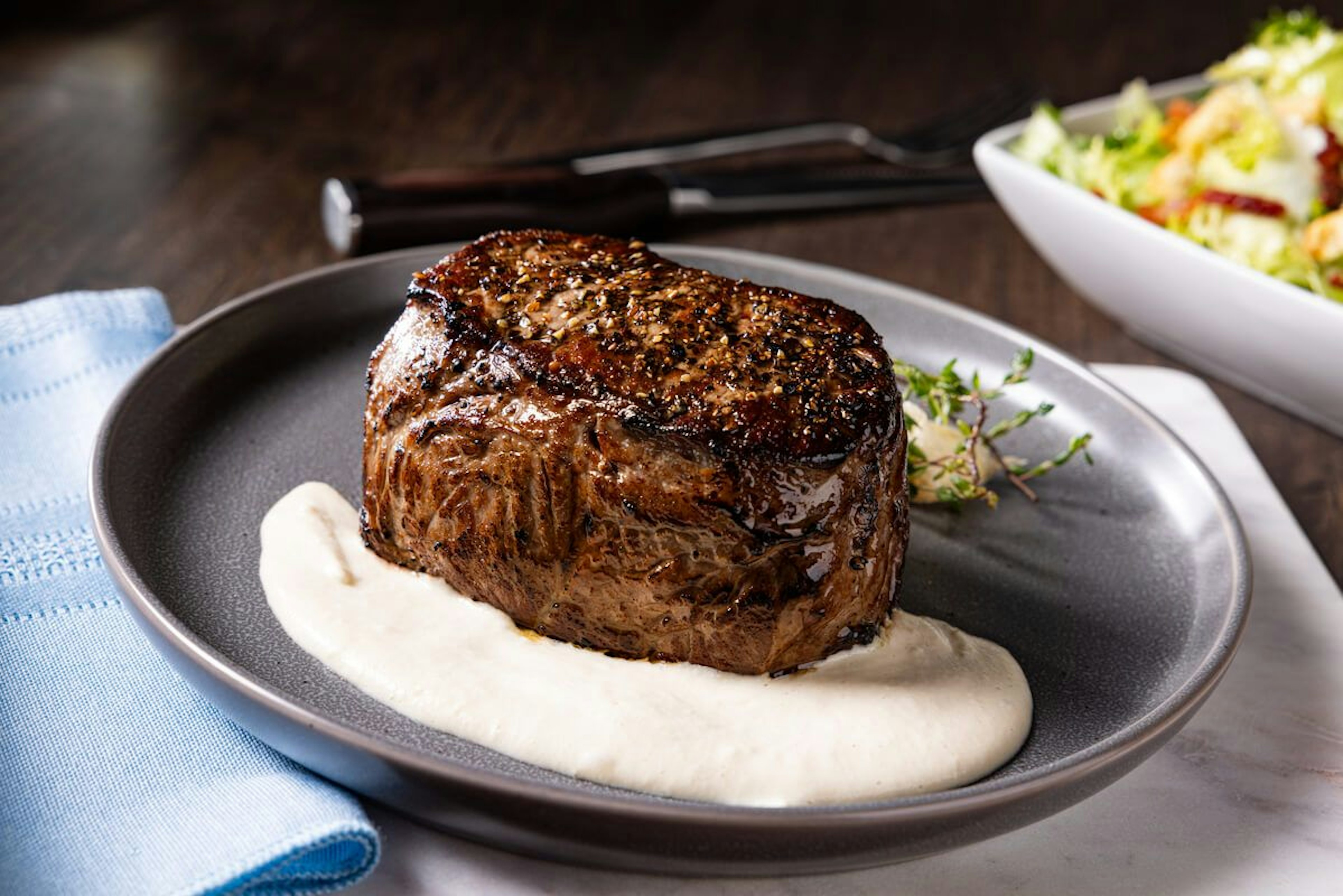 Strip Filets with Soubise Sauce