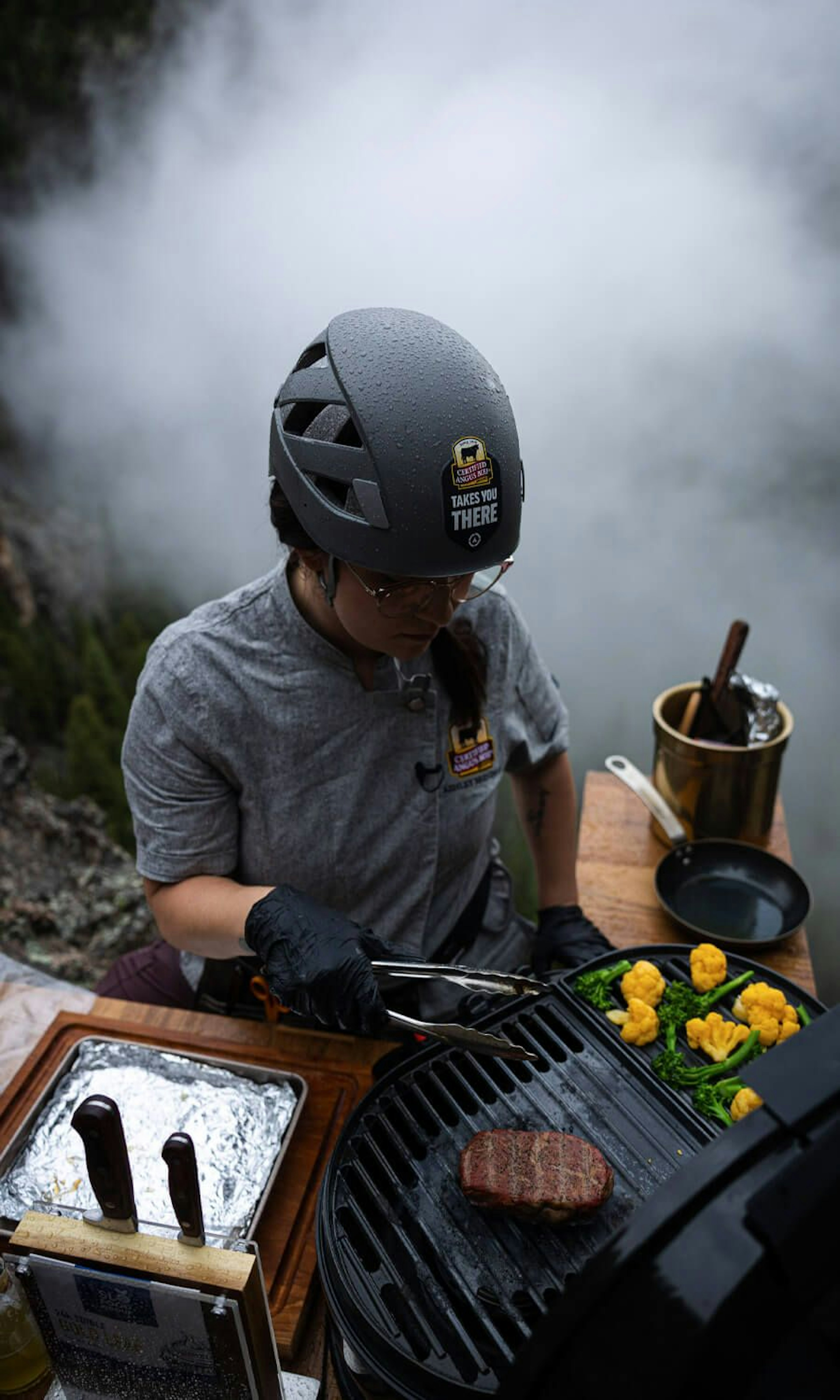 Chef Ashley in the Sky Kitchen