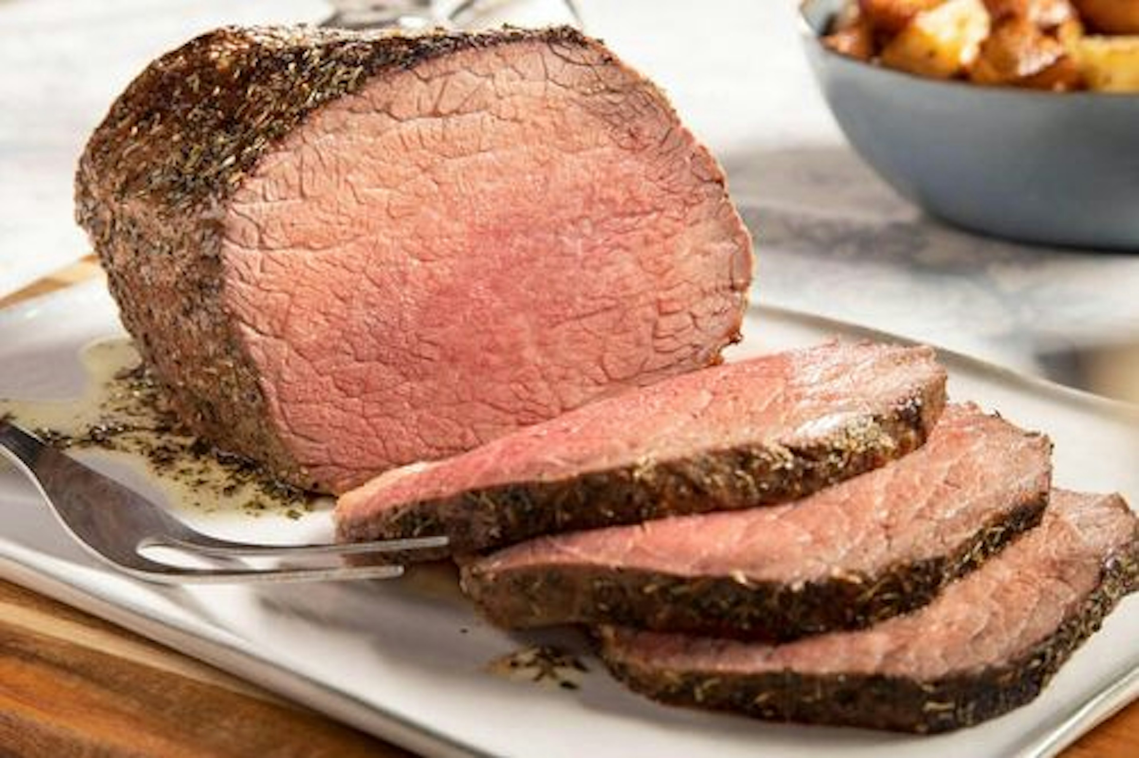 Bottom Round Roast with Herb Butter