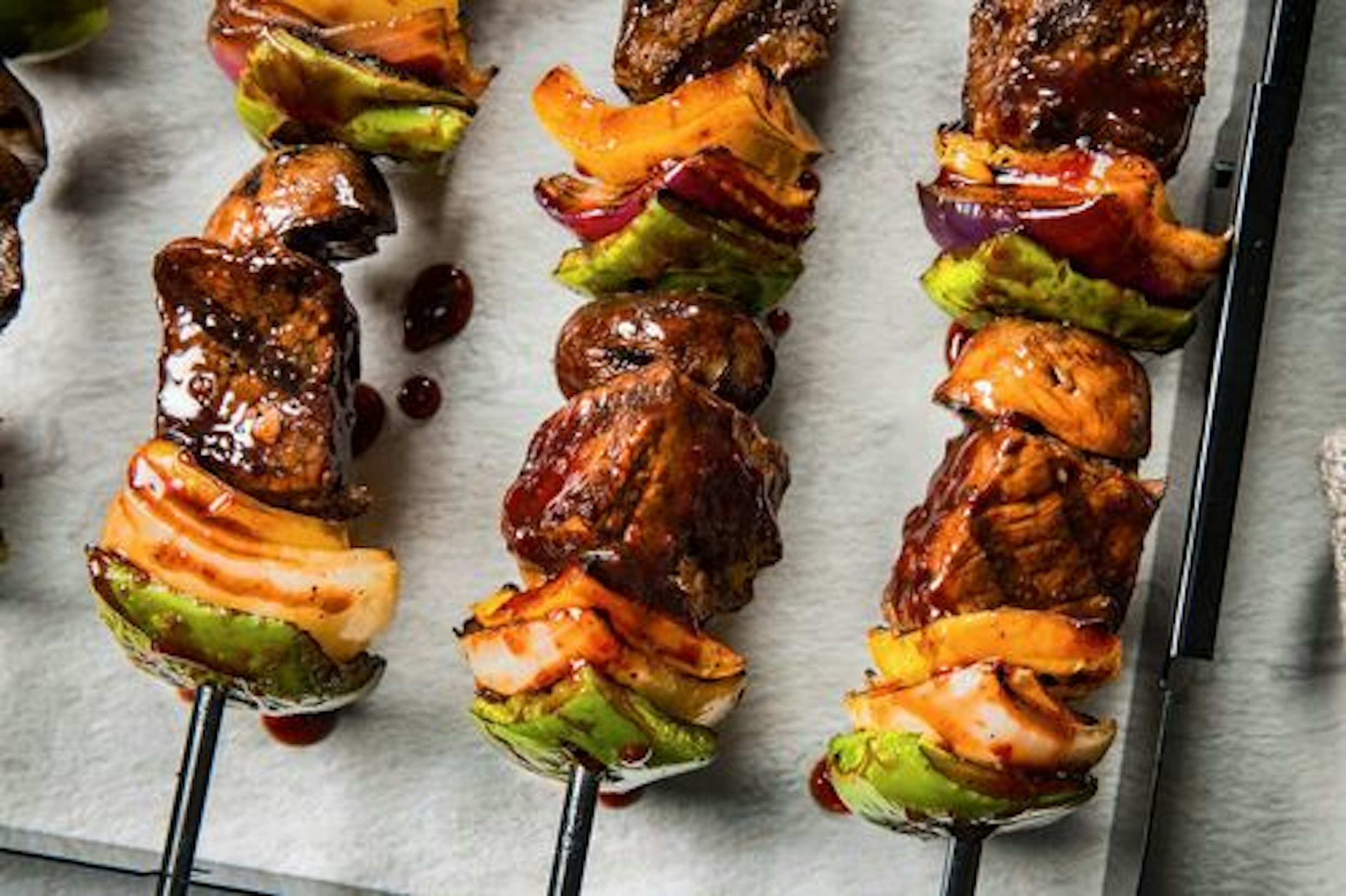 Cherry Barbecue Beef Kabobs