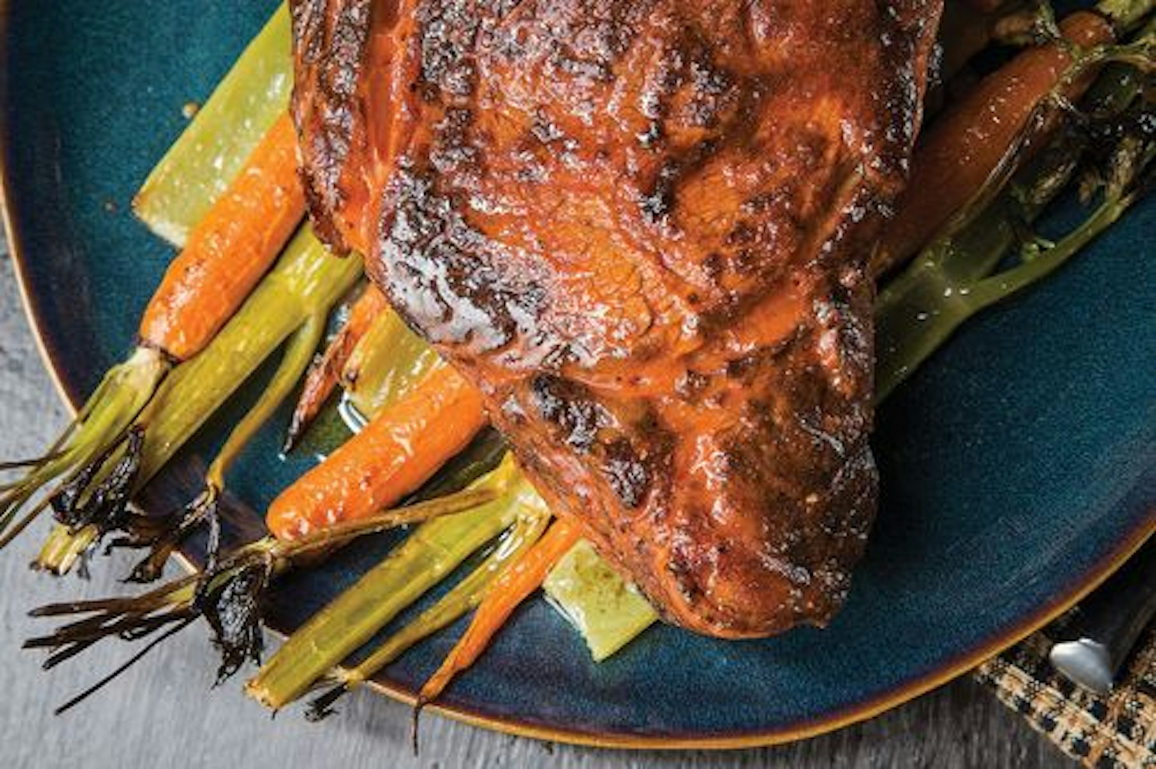 Grilled Buffalo-Style Ribeyes with Blue Cheese Butter