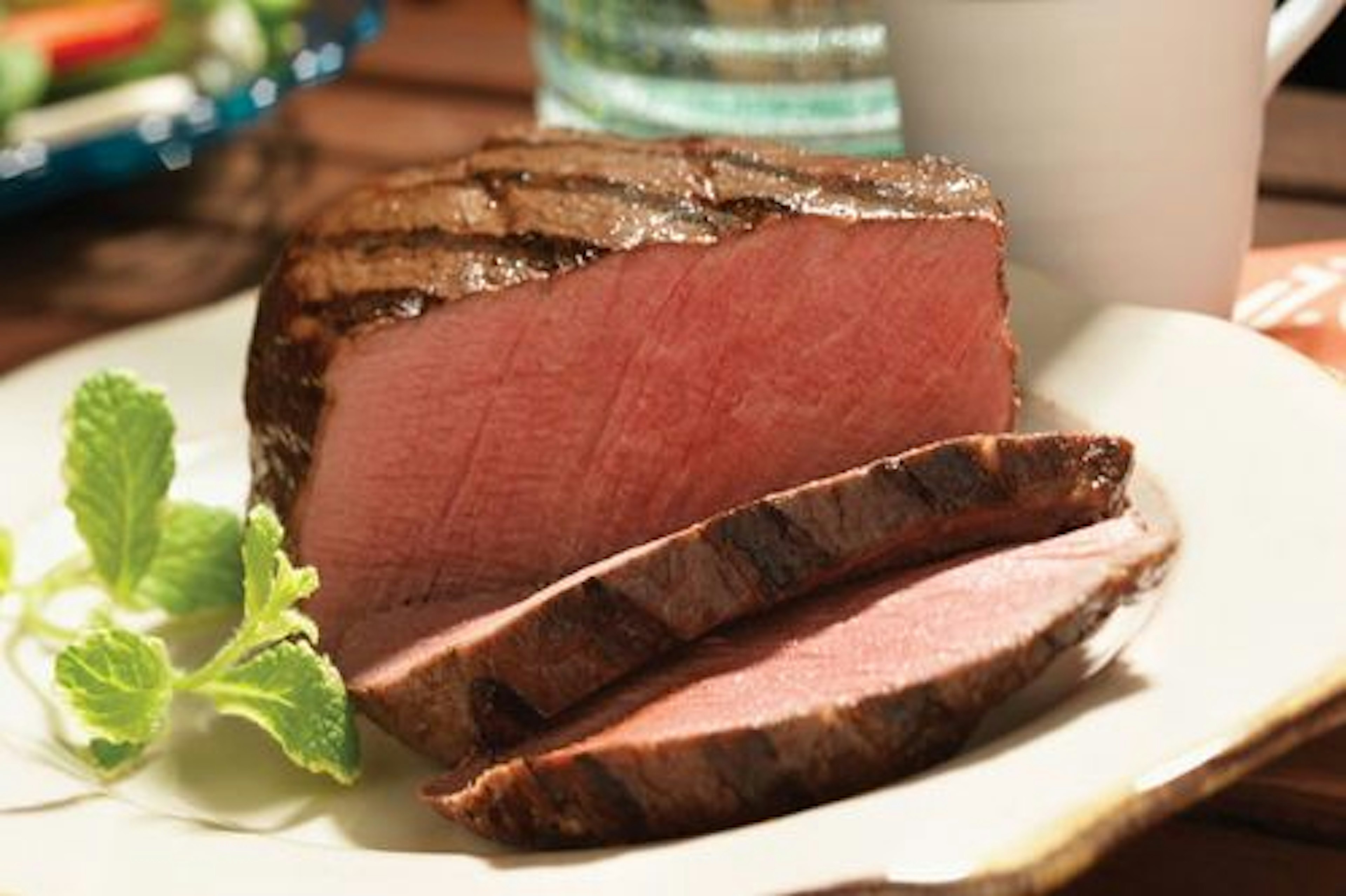 Grilled Filet with Watermelon and Bibb Salad