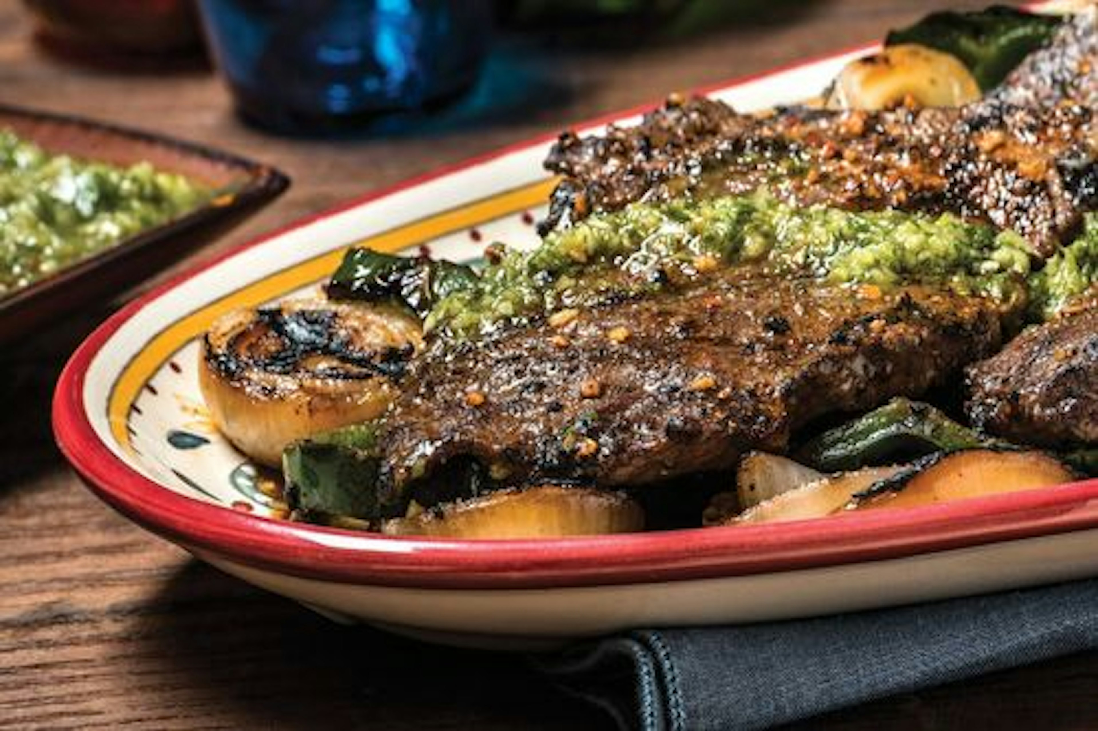 Grilled Skirt Steak with Chimichurri Sauce