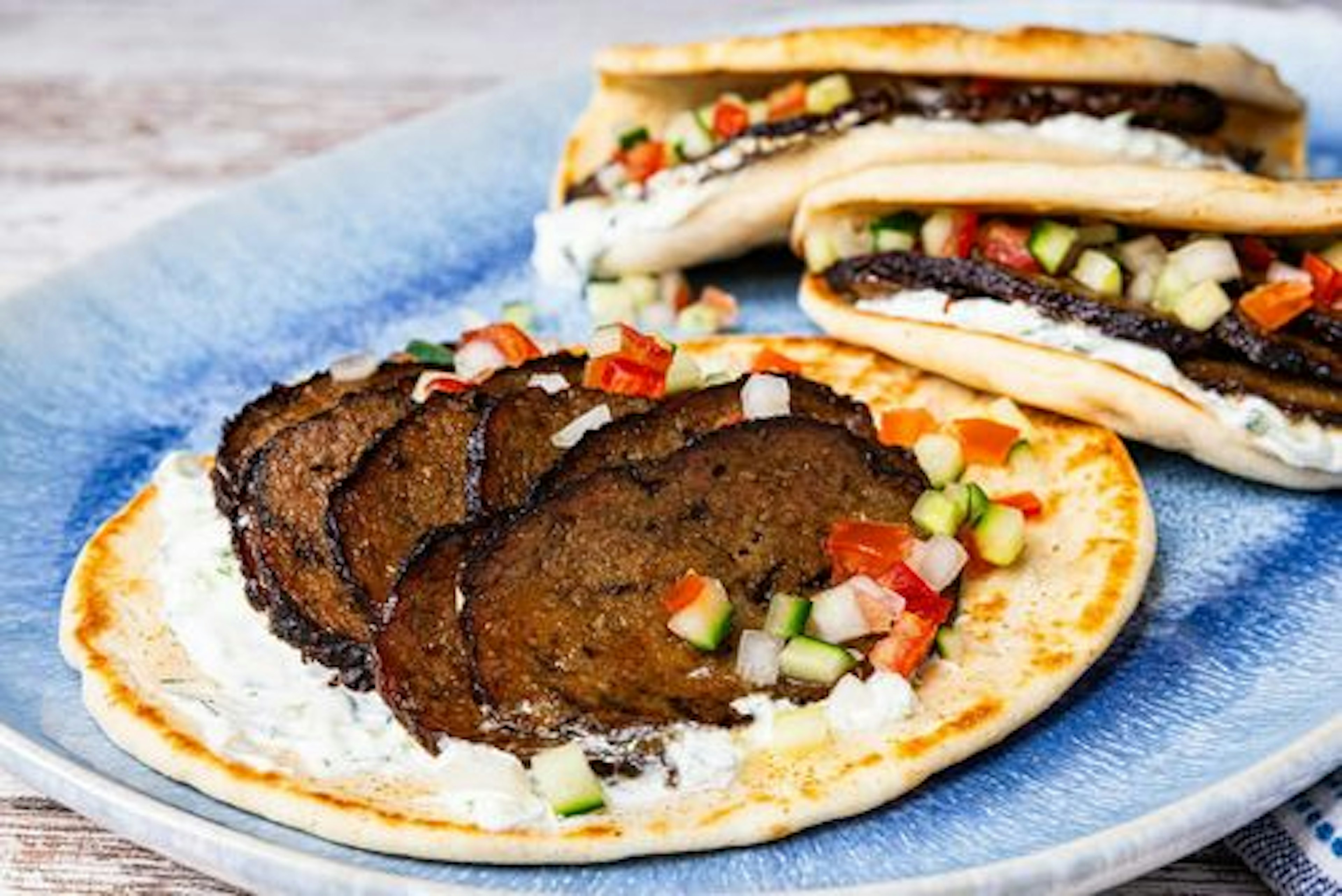 Ground Beef Gyro with Tzatziki Sauce