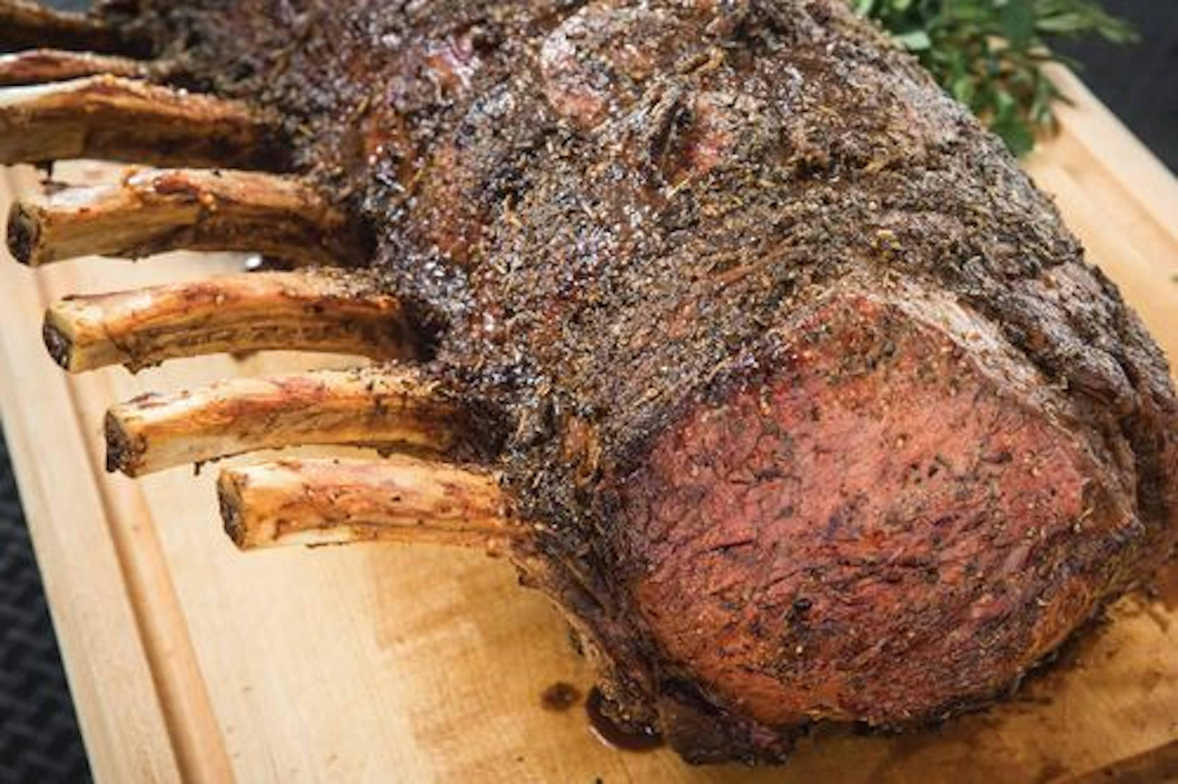 Perfect Pepper and Herb-Crusted Prime Rib