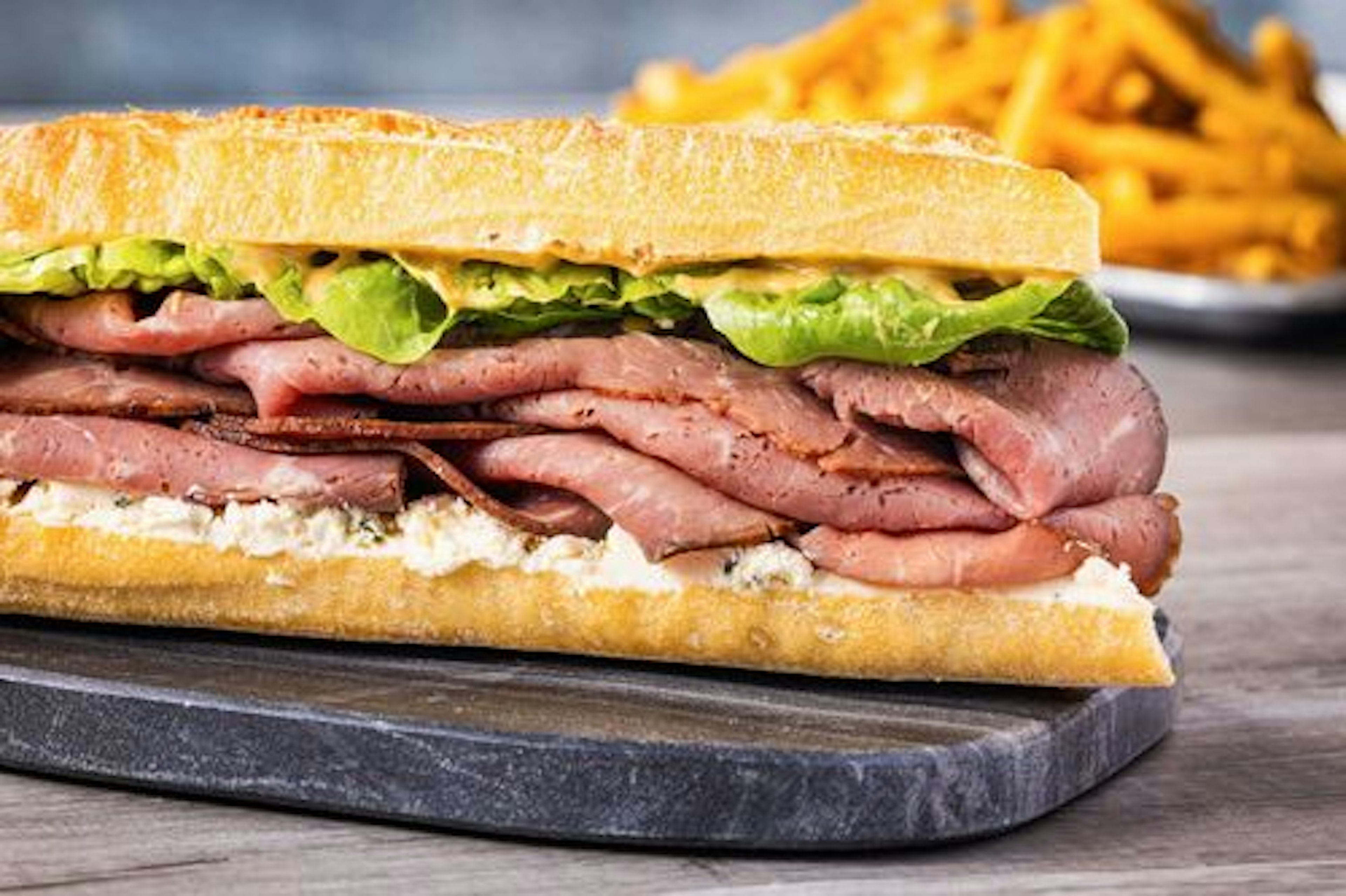 Roast Beef and Boursin on Baguette