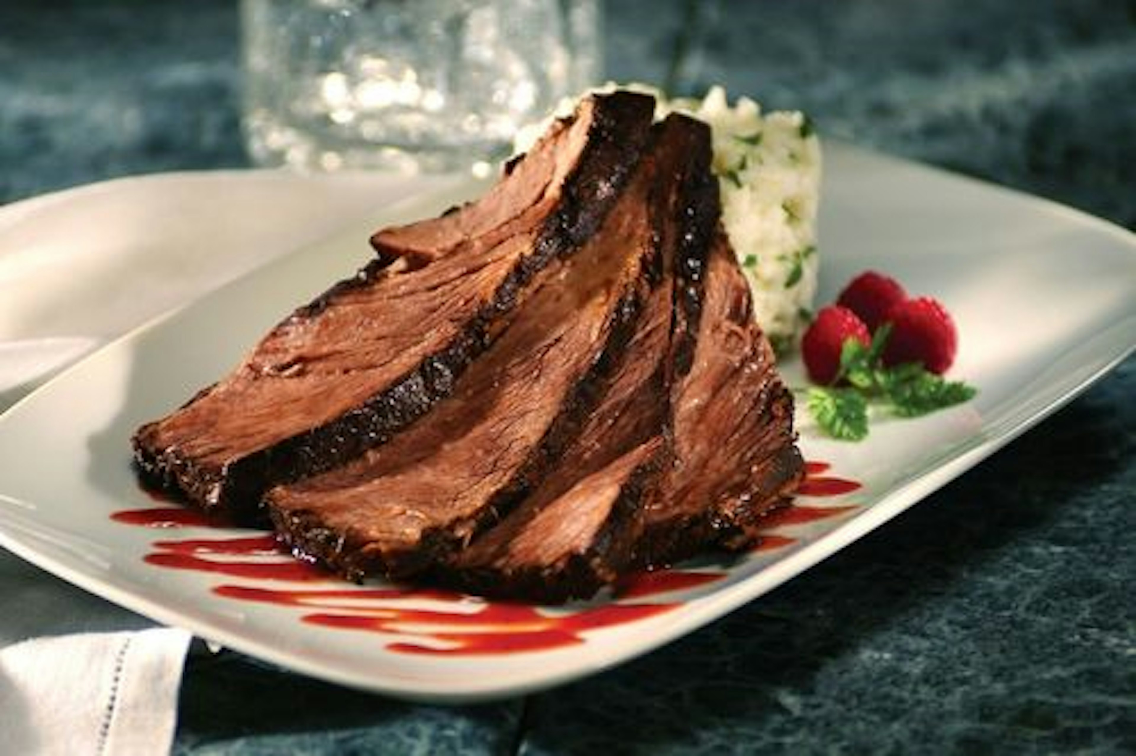 Short Ribs with Raspberry Barbecue Sauce