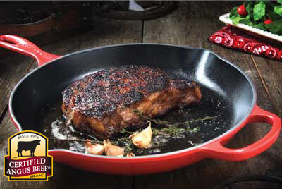 Classic Pan-Seared Ribeye Steak recipe provided by the Certified Angus Beef® brand.