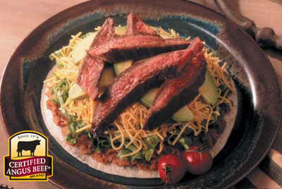 Beef Tostadas recipe provided by the Certified Angus Beef® brand.